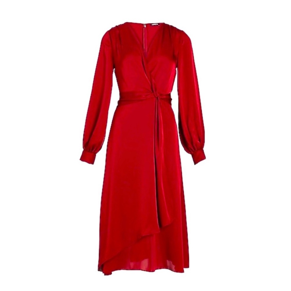 EXPRESS Red Wrap Dress